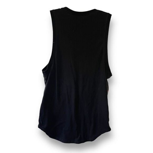 Five by Five Black Muscle Tank, Nouveau Riche Applique on Tropical Knit front - Picture 2 of 8